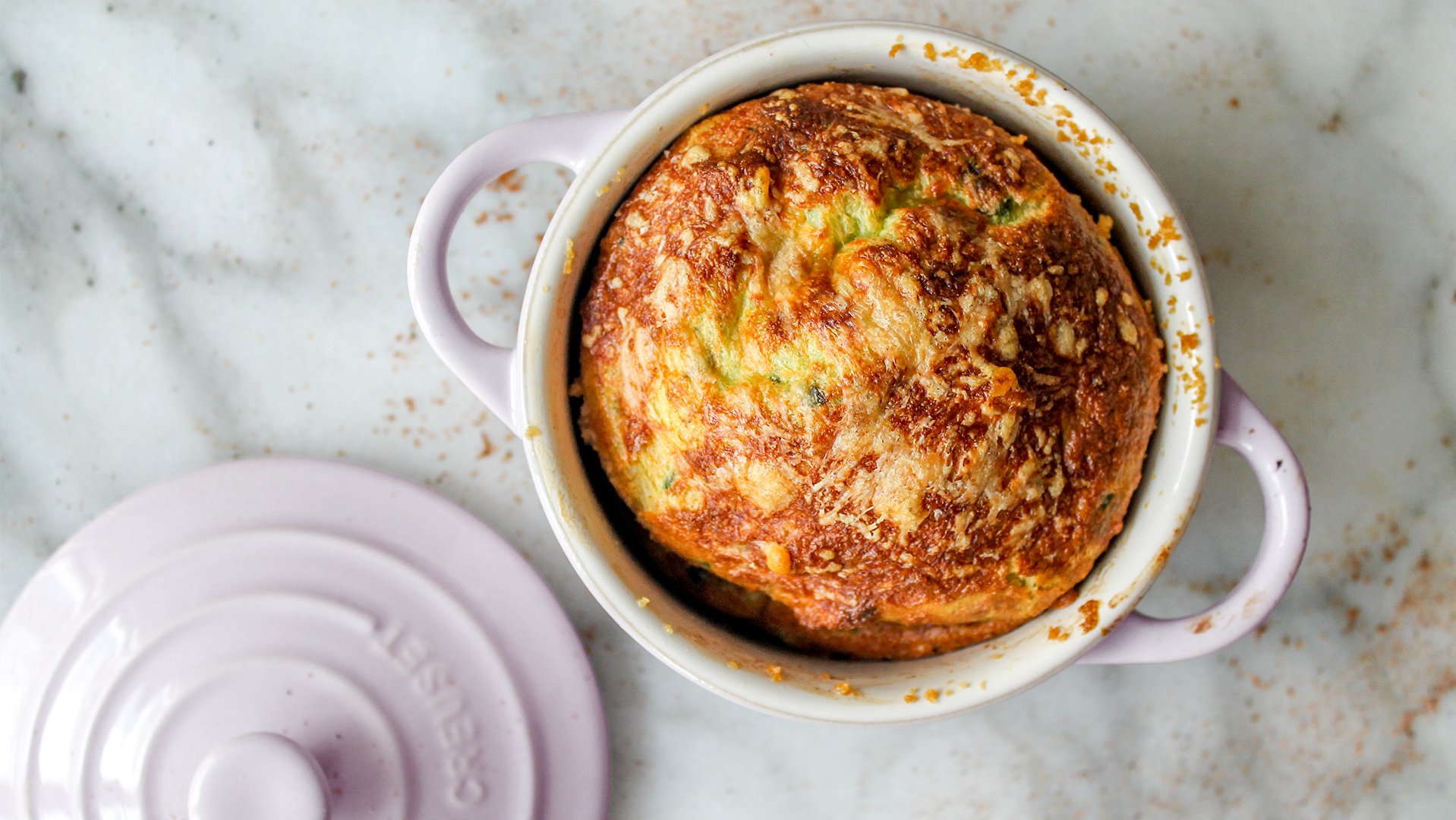 Spinach Gruyere and Shallot Soufflé